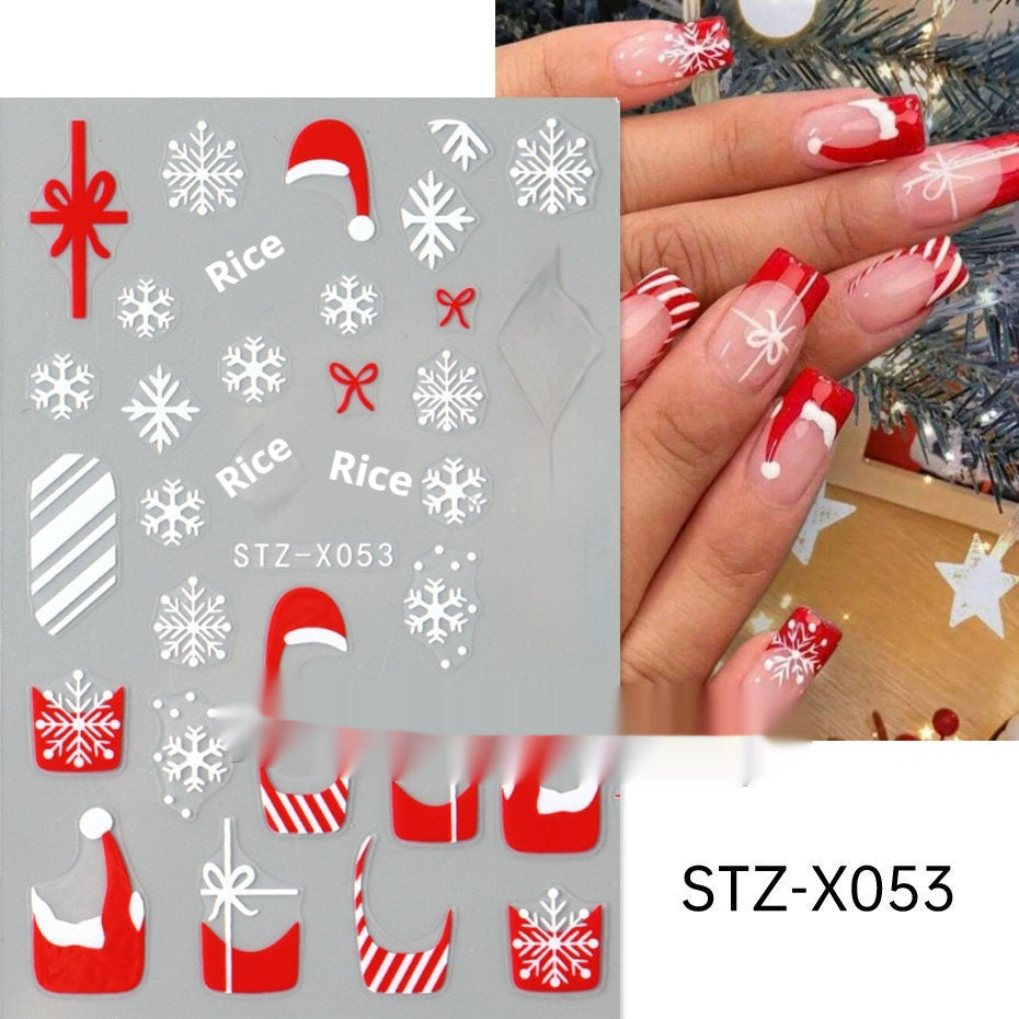 New Nail Beauty Black And Silver Strip Sticker