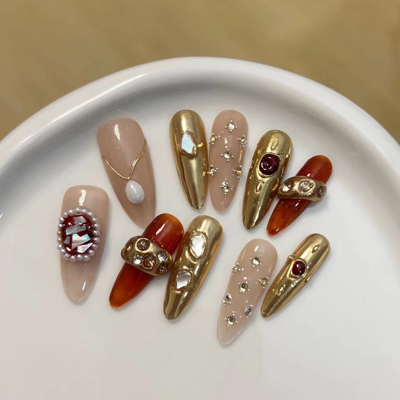 Wear Armor Handmade Finished Nail Beauty Fake Nail Patch