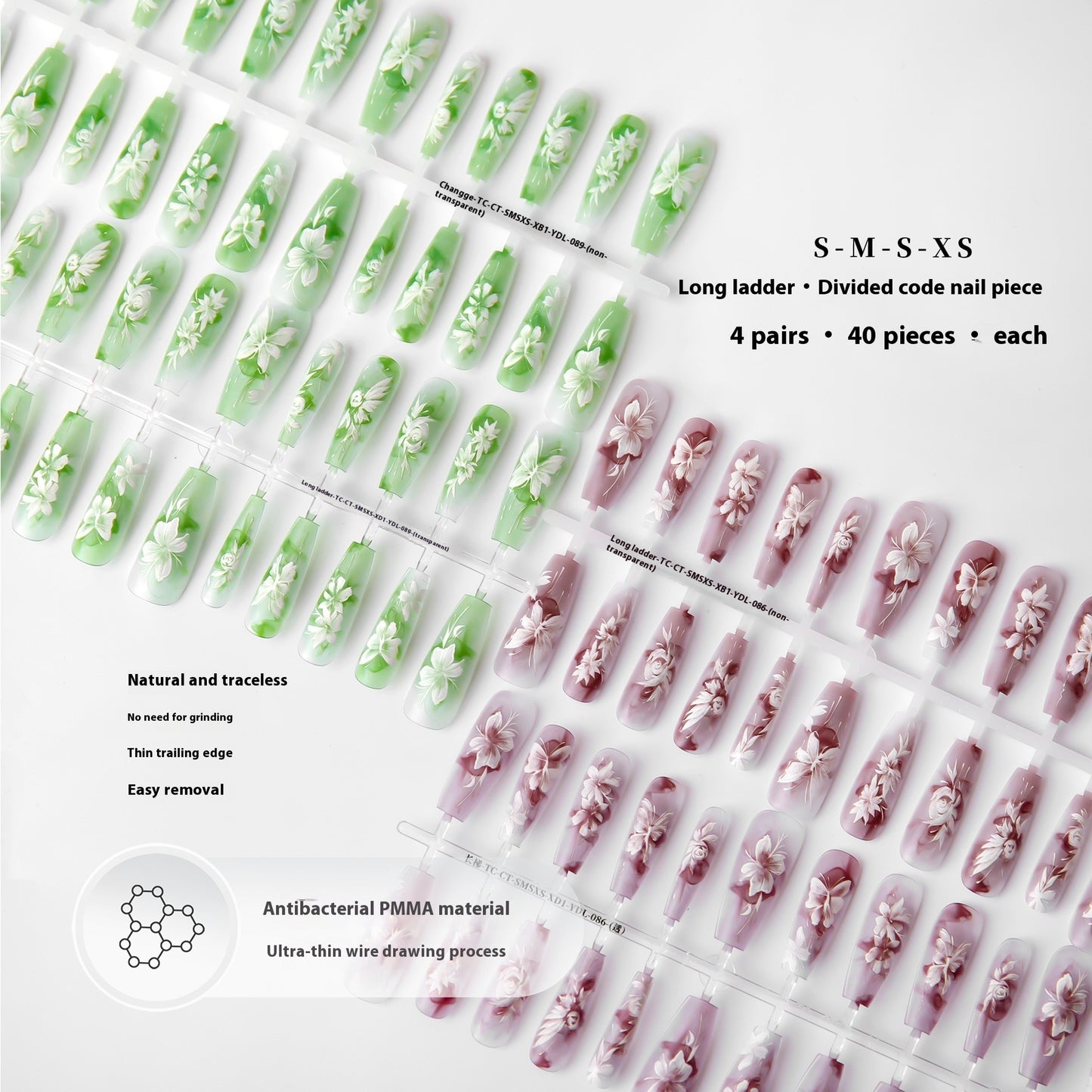 New Chinese Style Butterfly Winning Bamboo Manicure Glossy Seal Layer