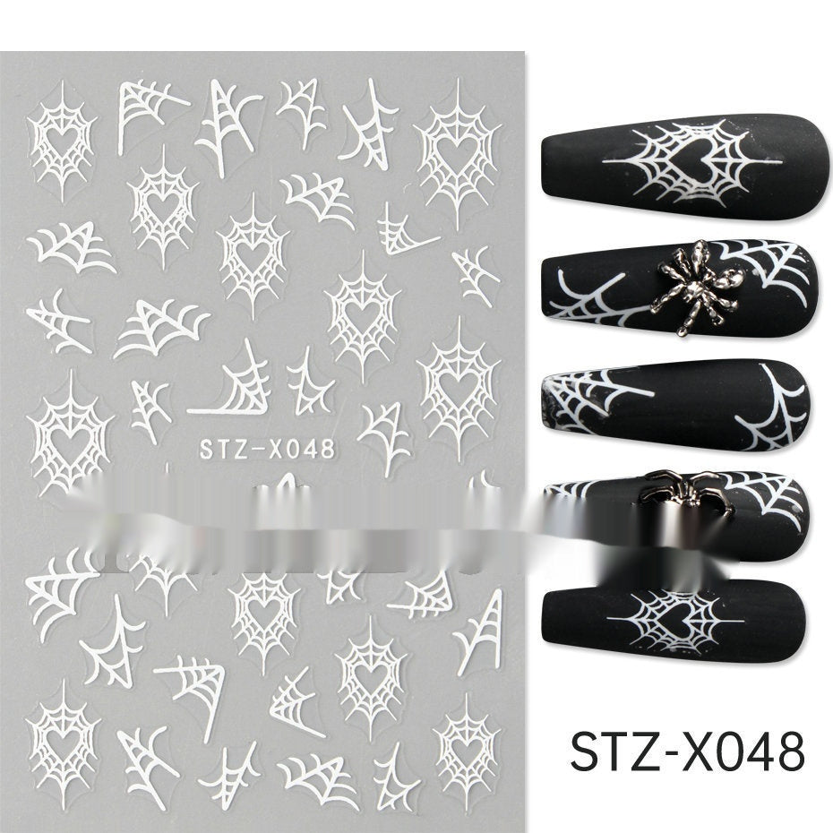 New Nail Beauty Black And Silver Strip Sticker