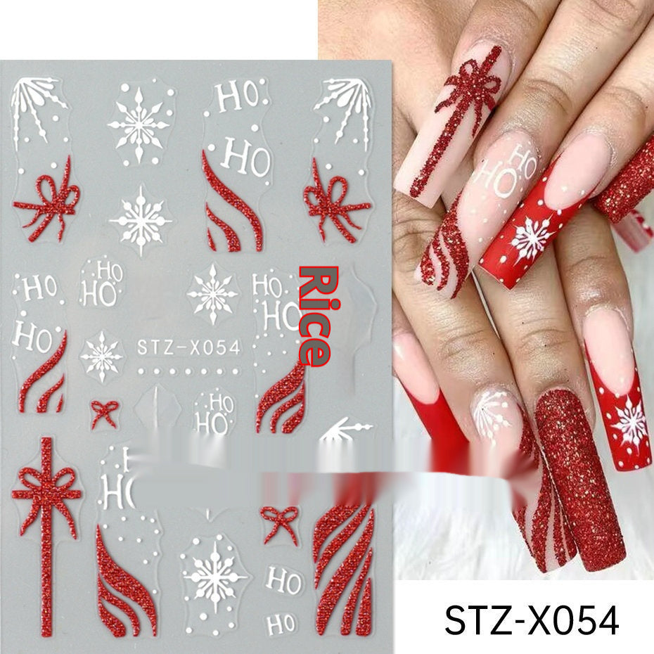 New Nail Beauty Black And Silver Strip Sticker
