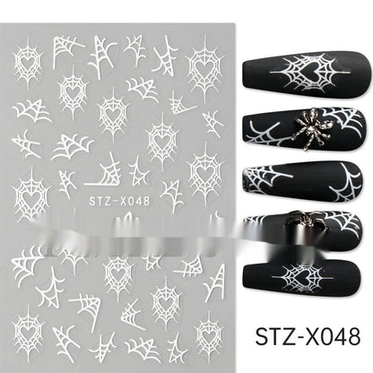 New Nail Beauty Black And Silver Strip Sticker