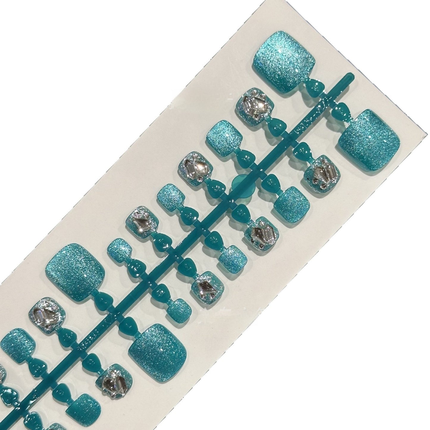 Toenail Wear Armor Blue With Diamond Finished Product