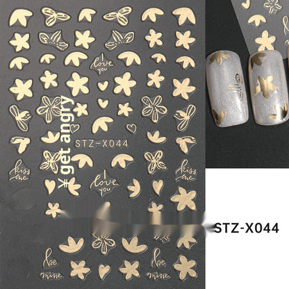 New Nail Beauty Black And Silver Strip Sticker